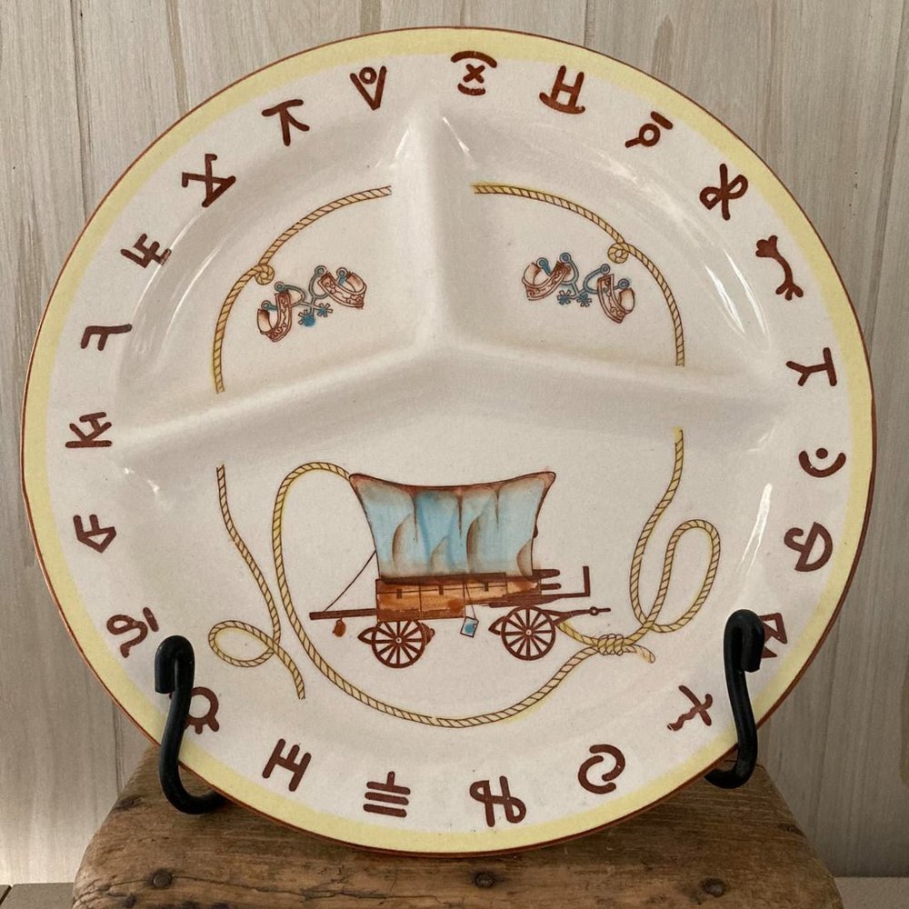 Vintage Fred Roberts Western Motif Plate